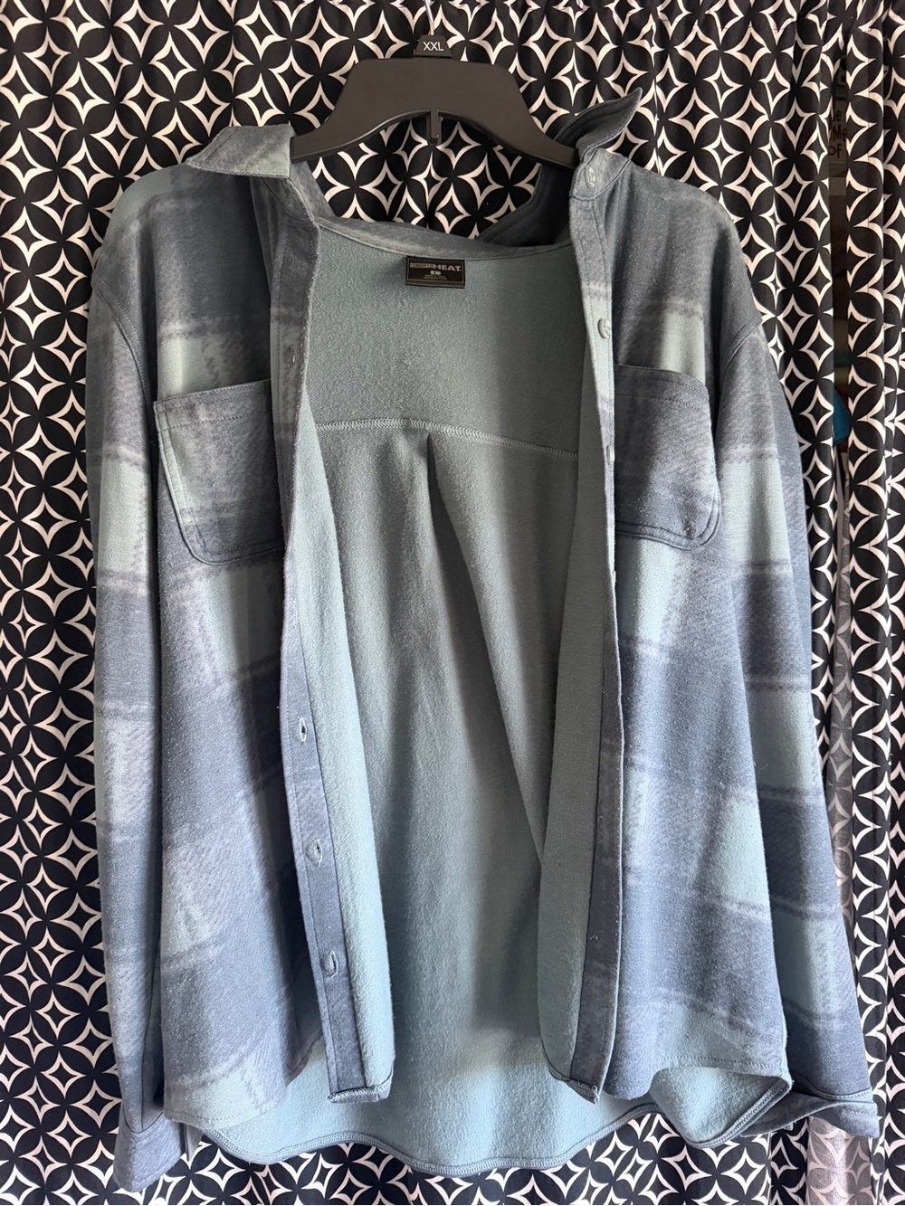 Women’s Flannel Shacket in Faded Blue-Grey